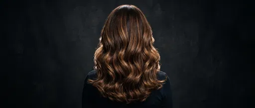 Woman With Wavy Brown Balayage Hair