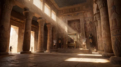 Sunlight In Ancient Egyptian Throne Room