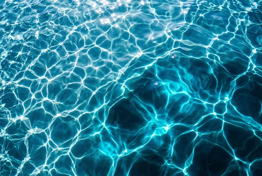 Glowing Cyan Water Caustics Texture
