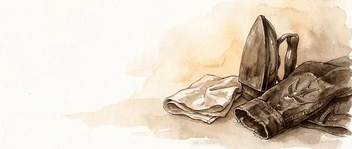 Sepia Watercolor Iron and Patched Jacket