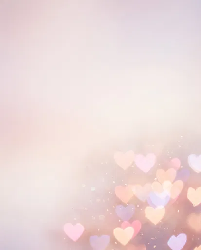 Soft Pastel Heart Bokeh Background