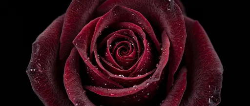 Burgundy Velvet Rose Macro Close-Up