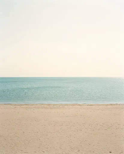 Minimalist Beach Horizon With Teal Water