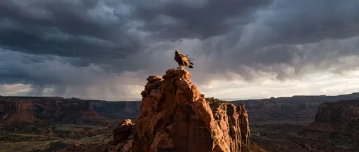 Golden Eagle on Desert Rock Spire