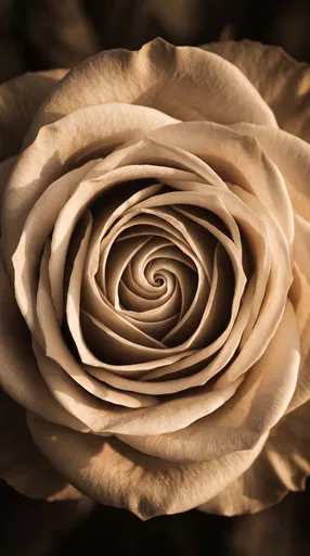 Warm Sepia Close-Up of Blooming Rose