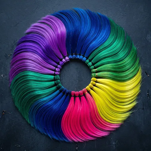 Vivid Hair Color Swatches Wheel