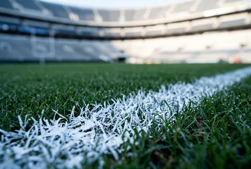 Stadium Turf Boundary Line Close-Up