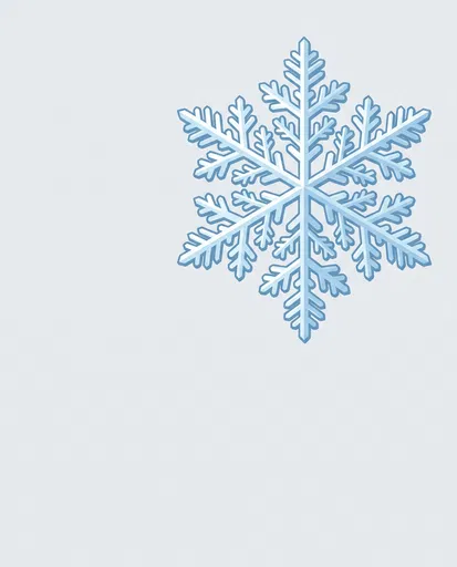 Blue and White Vector Snowflake