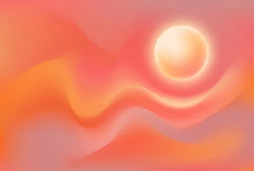 Glowing Orb on Coral Gradient Background