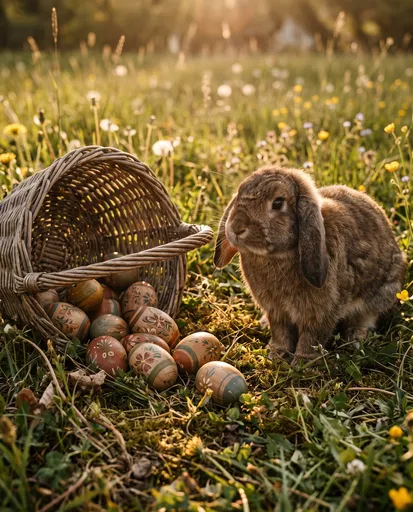 Lop-Eared Rabbit by Spilled Easter Basket