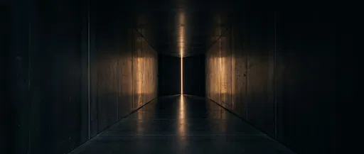 Minimalist Dark Corridor with Warm Light