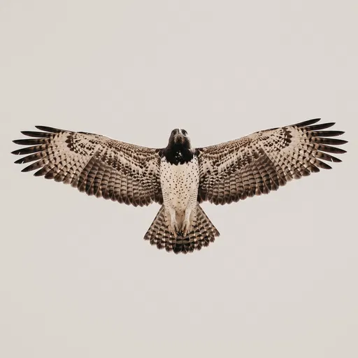 Martial Eagle Soaring Directly Overhead