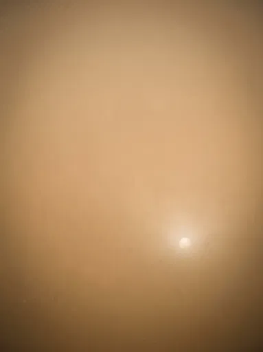 Diffused Sun in Warm Dust Haze