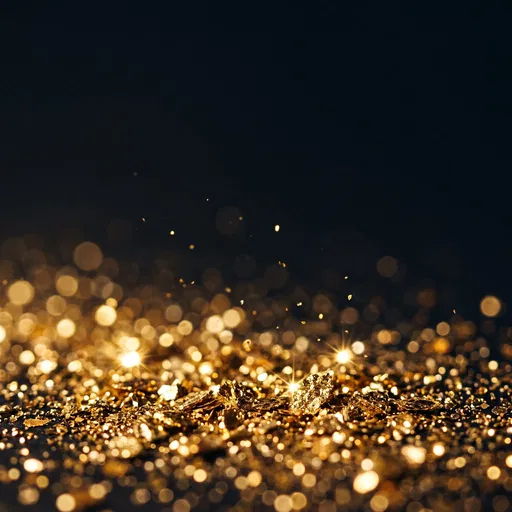 Gold Glitter Macro Bokeh Background