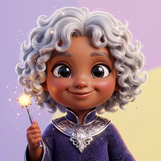 Cheerful 3D Chibi Mage Character Avatar