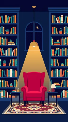 Cozy Library Wing Chair Illustration