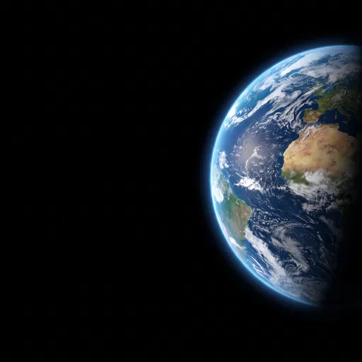 Planet Earth Isolated On Black Background