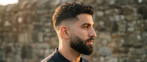 Man With Taper Fade and Full Beard