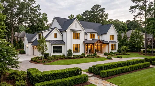 Luxury White Modern Farmhouse Exterior