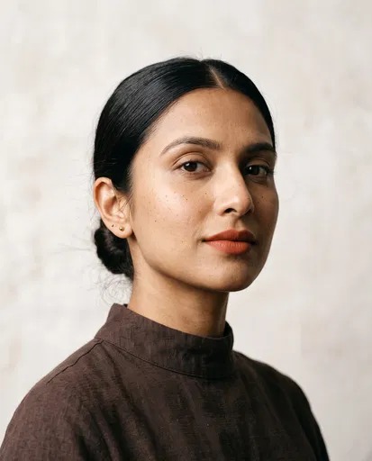 Studio Portrait of South Asian Woman