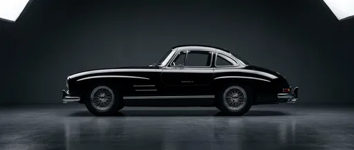 Black Vintage Sports Coupe Studio Profile