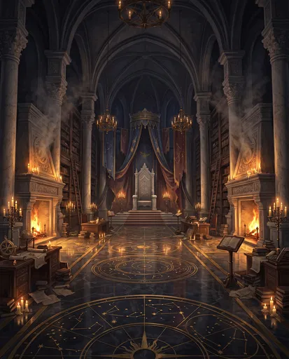 Grand Fantasy Scholarly Throne Room