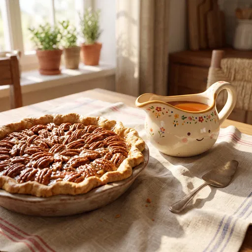Pecan Pie and Smiling Gravy Boat