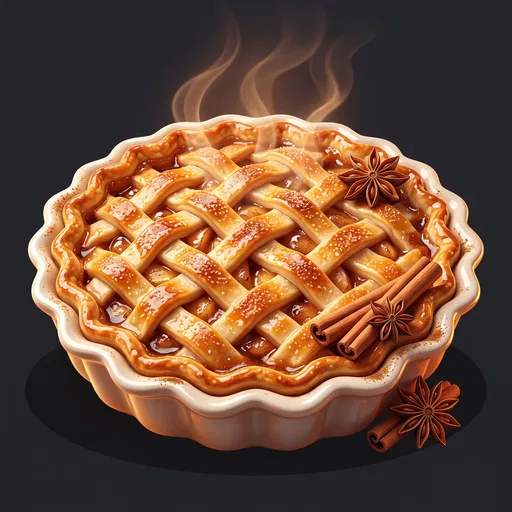 Freshly Baked Lattice Apple Pie Icon