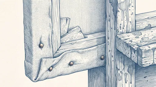 Blue Line Illustration of Canvas Stretcher