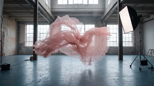 Floating Pink Tulle in Loft Studio