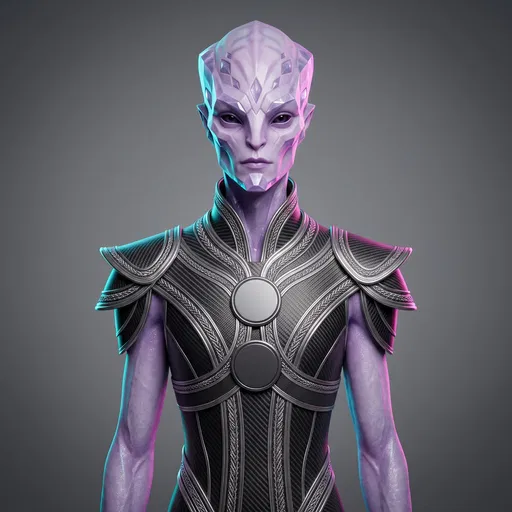 Lavender Extraterrestrial Diplomat Portrait
