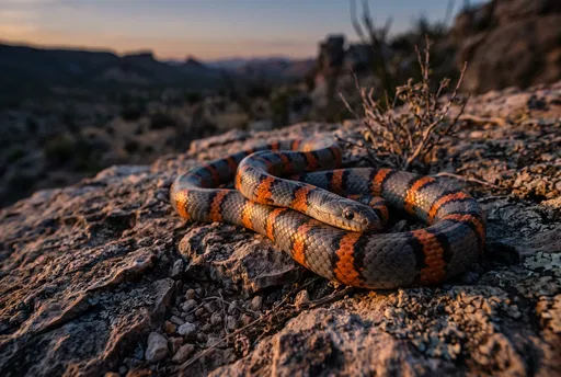 Gray-Banded Kingsnake on Desert Ledge
