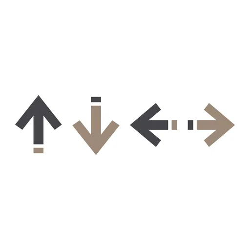 Minimalist Four Way Directional Arrow Icons