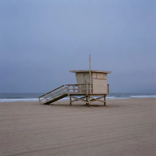 Wooden Lifeguard Tower on Twilight Beach