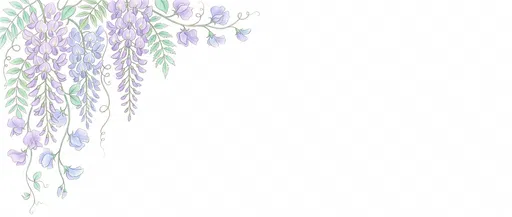 Pastel Wisteria and Sweet Pea Corner Banner