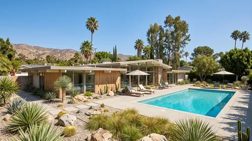 Mid-Century Modern Ranch House With Pool