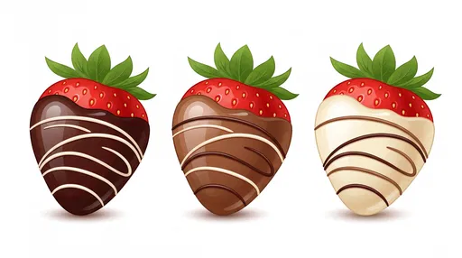 Chocolate Dipped Strawberries Clipart Set
