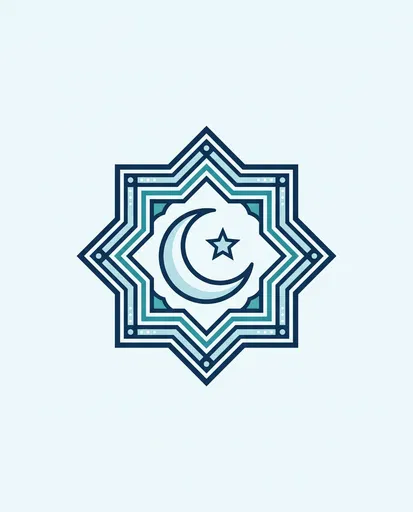 Blue Rub el Hizb Islamic Icon