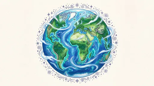Hand-Drawn Planet Earth Colored Pencil Illustration