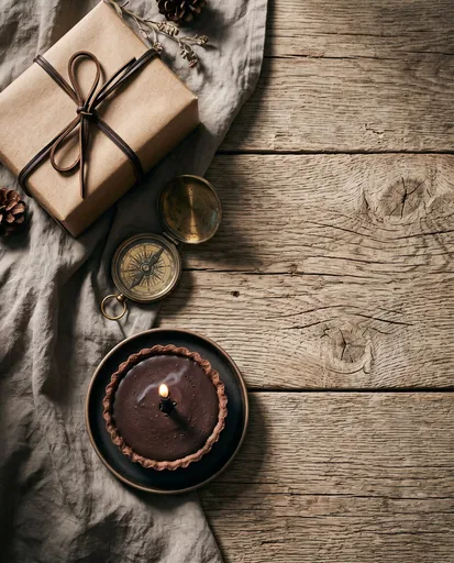Rustic Birthday Gift and Chocolate Tart