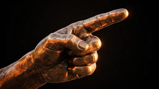Bronze Sculptural Hand Pointing Upward