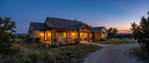 Limestone Ranch House at Twilight