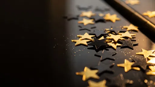Gold and Black Star Confetti