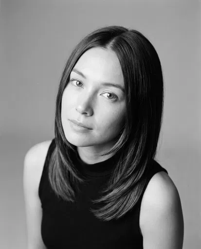 Monochrome Studio Portrait of Woman