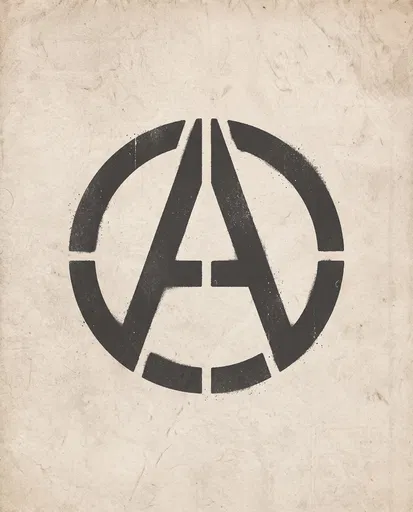 Stencil Circle A on Textured Paper