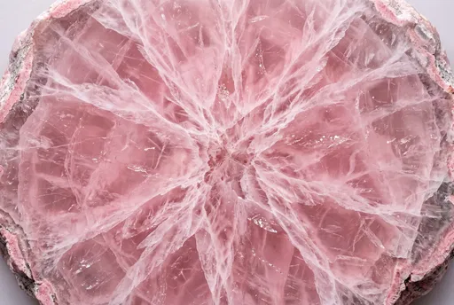 Macro Rose Quartz Crystal Slab
