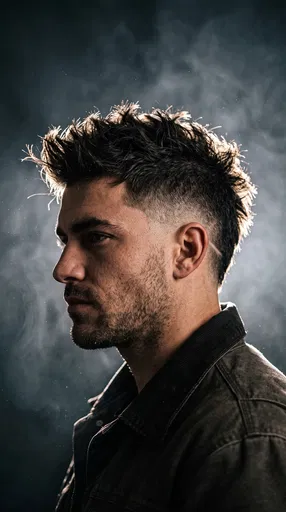Side Profile of Man with Faux Hawk
