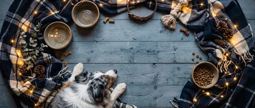 Cozy Sleeping Dog Flat Lay Frame