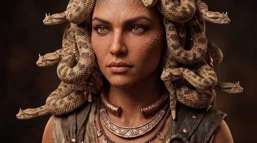 Portrait of Gorgon with Horned Vipers