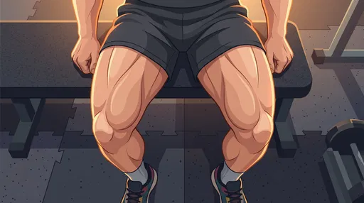 Muscular Athlete Seated on Gym Bench